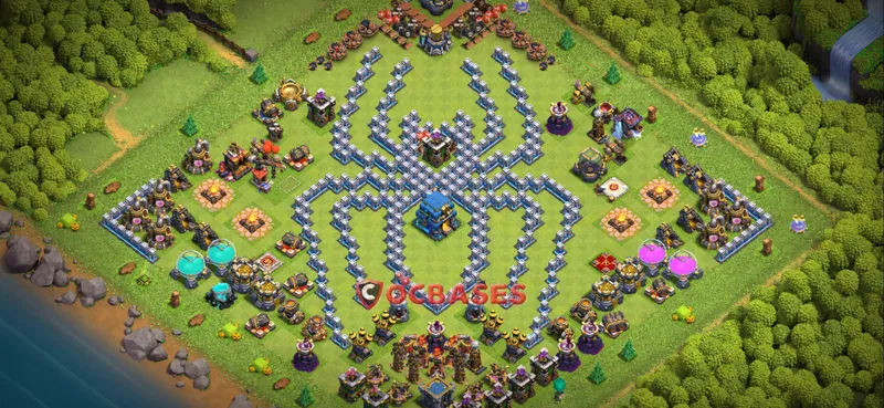 Town Hall 12 Base – Layout id: fpye5 base layout