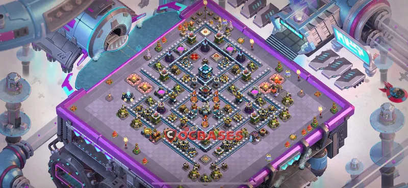 Town Hall 13 Base -trophy – Layout id: 639j4 base layout, image 1