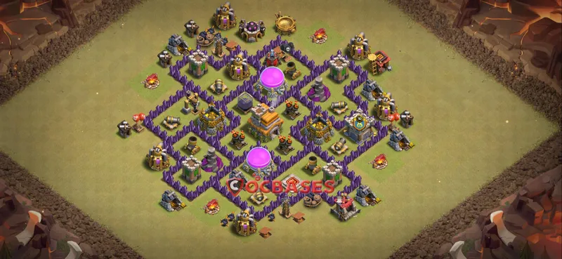 Town Hall 7 Base – Layout id: mf2uf base layout