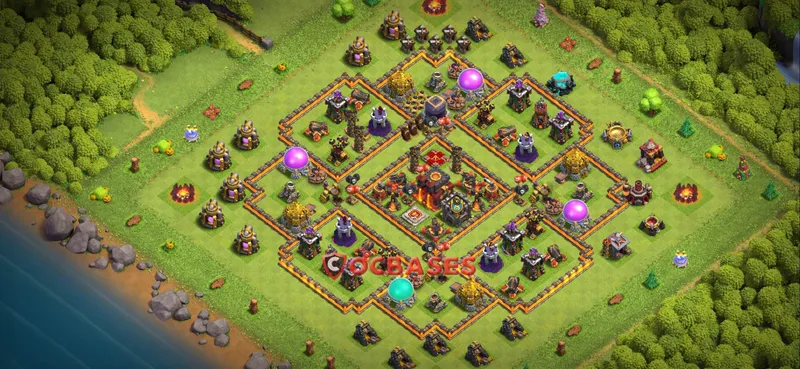 Town Hall 10 Base – Layout id: qb2pr base layout