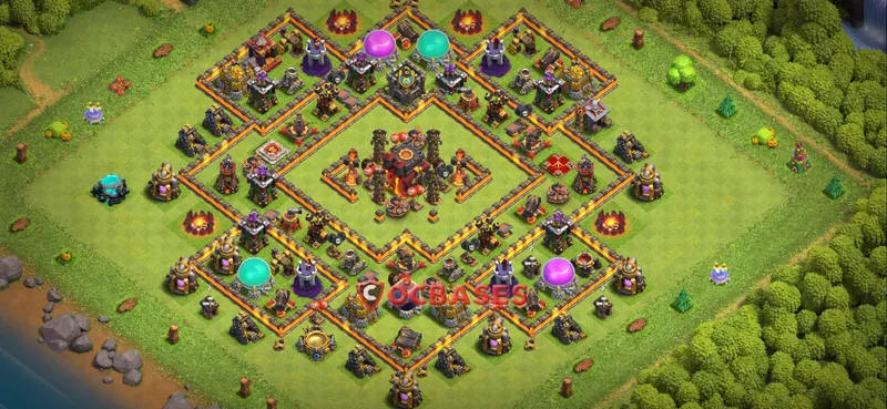 Town Hall 10 Base – Layout id: x10il base layout