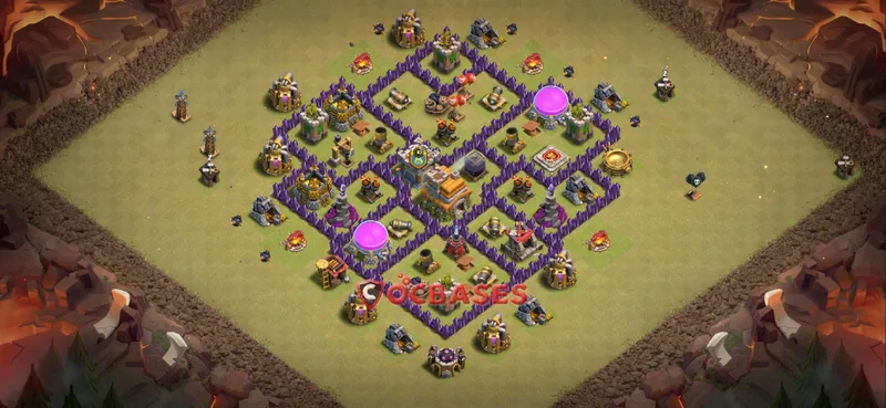 Town Hall 7 Base – Layout id: mow20 base layout