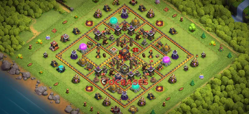 Town Hall 10 Base – Layout id: rx9cv base layout