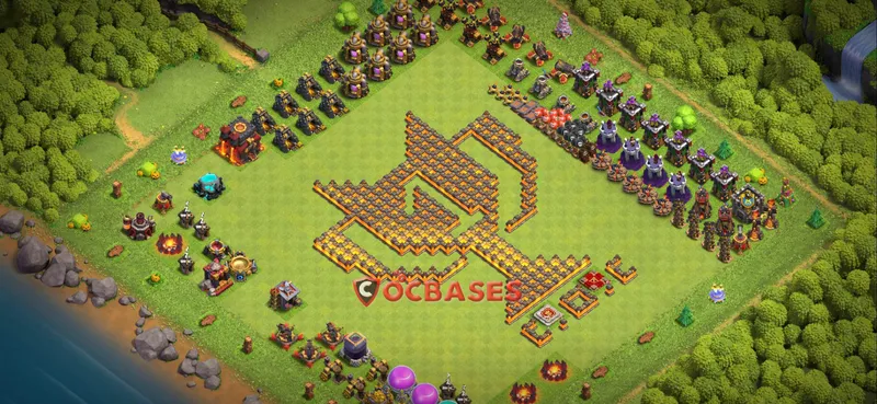 Town Hall 10 Base – Layout id: kmzmj base layout