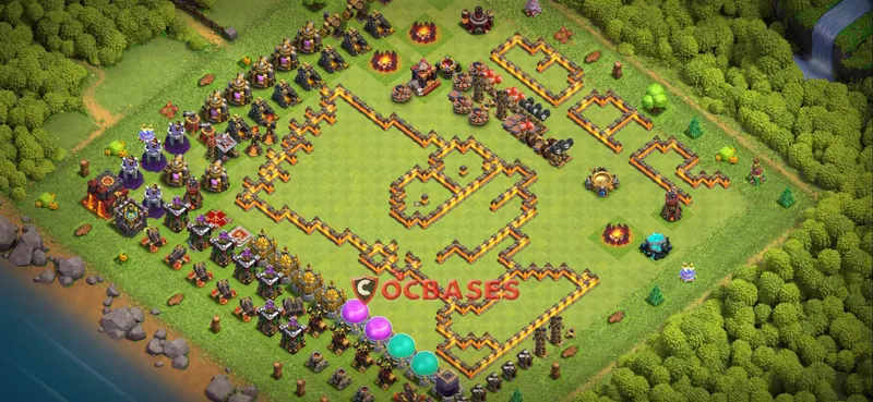 Town Hall 10 Base – Layout id: dvyi1 base layout