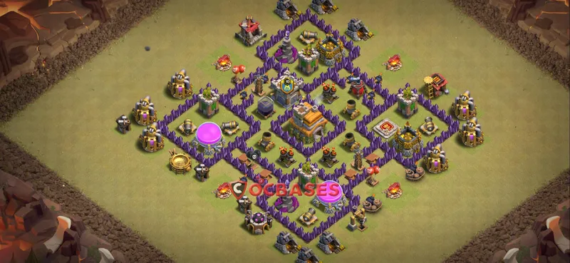 Town Hall 7 Base – Layout id: 6gio8 base layout