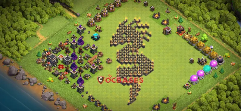 Town Hall 9 Base – Layout id: 71dnv base layout