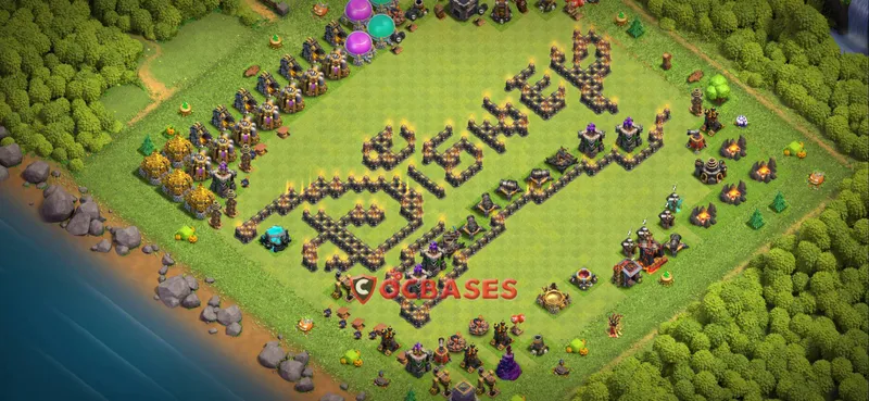 Town Hall 9 Base – Layout id: 5q4s1 base layout