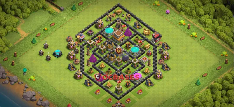 Town Hall 8 Base – Layout id: mta06 base layout