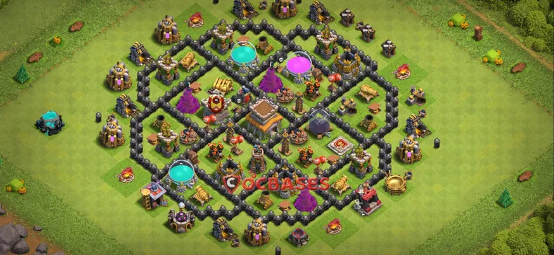 Town Hall 8 Base – Layout id: wqsge base layout