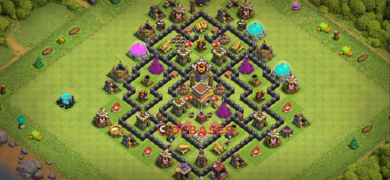 Town Hall 8 Base – Layout id: gne60 base layout