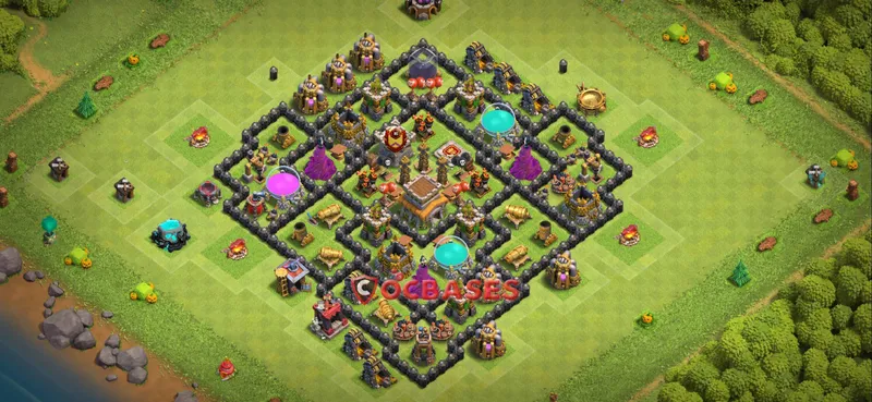Town Hall 8 Base – Layout id: gci9n base layout