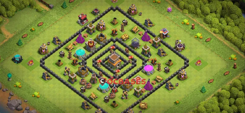 Town Hall 8 Base – Layout id: wulmu base layout