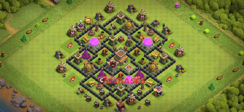 Town Hall 8 Base – Layout id: zdrf5 base layout