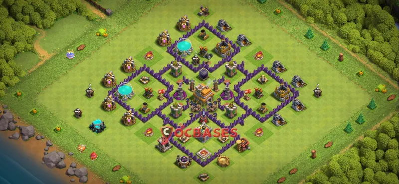 Town Hall 7 Base – Layout id: bahj7 base layout