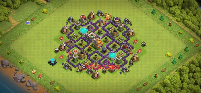 Town Hall 7 Base – Layout id: cwn5o base layout