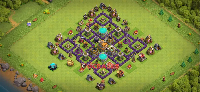 Town Hall 7 Base – Layout id: 75nm4 base layout
