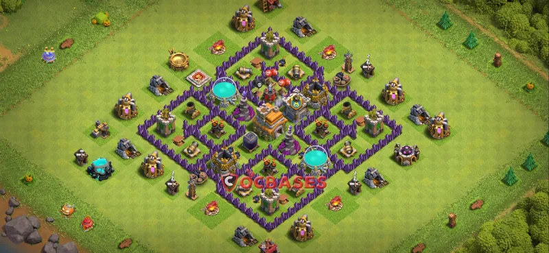 Town Hall 7 Base – Layout id: pcgm8 base layout