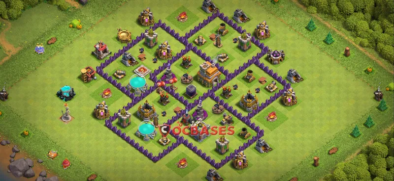 Town Hall 7 Base – Layout id: v6snl base layout