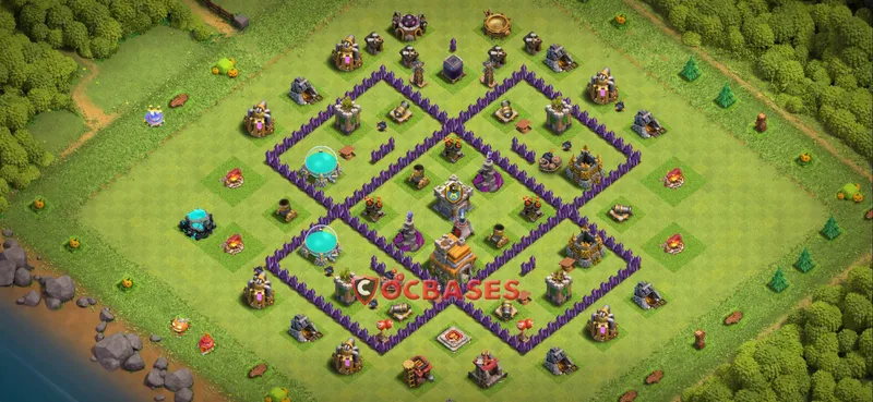 Town Hall 7 Base – Layout id: 9swki base layout