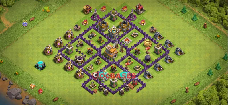 Town Hall 7 Base – Layout id: 97hzr base layout