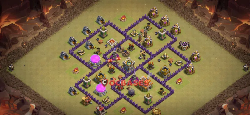 Town Hall 7 Base – Layout id: 04q37 base layout