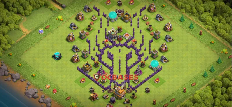 Town Hall 7 Base – Layout id: dthw1 base layout