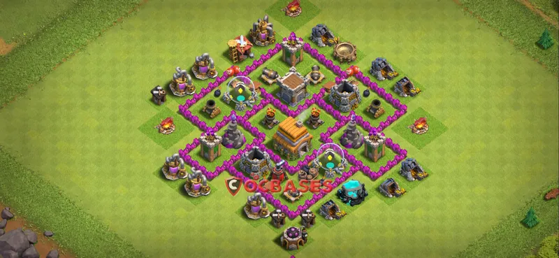 Town Hall 6 Base – Layout id: dw1qz base layout