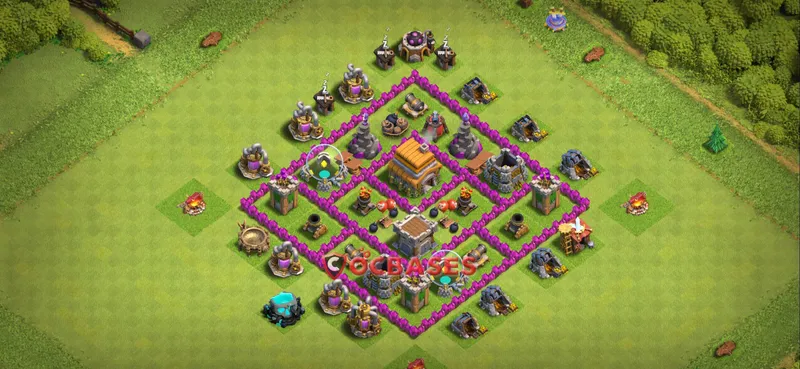 Town Hall 6 Base – Layout id: zhf97 base layout