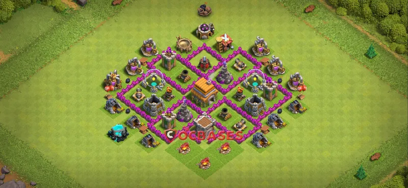 Town Hall 6 Base – Layout id: kfwvd base layout
