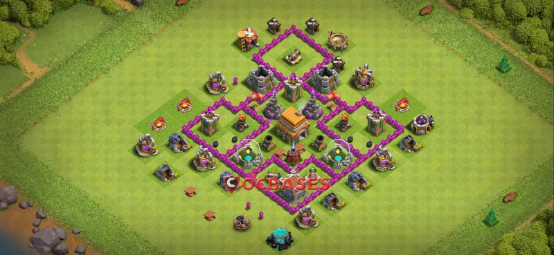 Town Hall 6 Base – Layout id: ucilv base layout