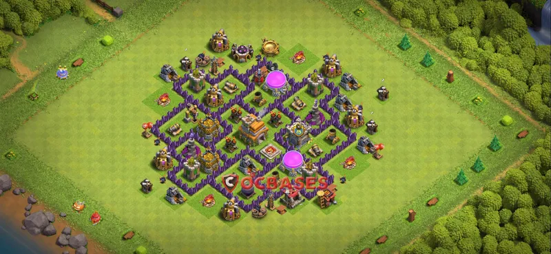 Town Hall 7 Base – Layout id: o4q2p base layout