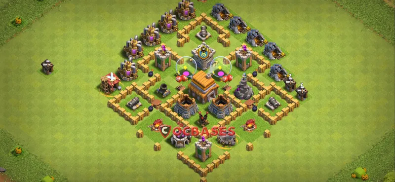 Town Hall 5 Base – Layout id: pi153 base layout