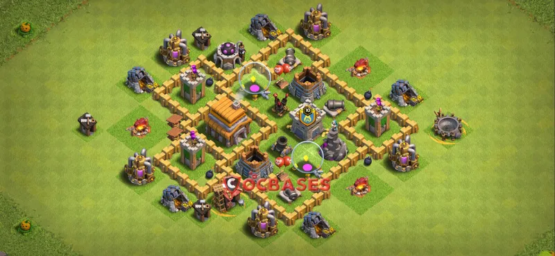 Town Hall 5 Base – Layout id: 5rzba base layout