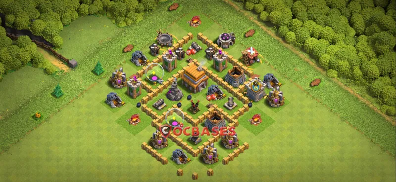 Town Hall 5 Base – Layout id: 5qjds base layout
