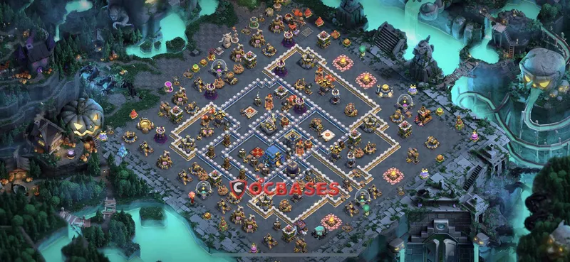 Town Hall 12 Base -trophy – Layout id: z270n base layout, image 2