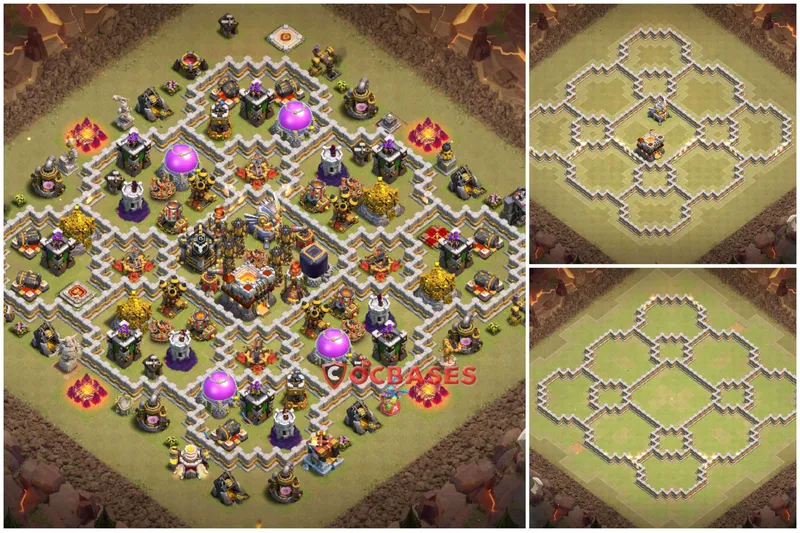 Town Hall 11 Base -hybrid – Layout id: 77mq3 base layout
