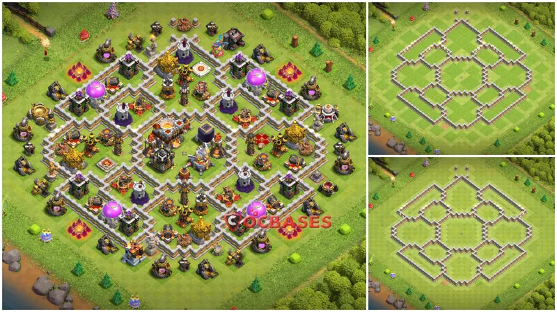 Town Hall 11 Base -hybrid – Layout id: uhrtr base layout