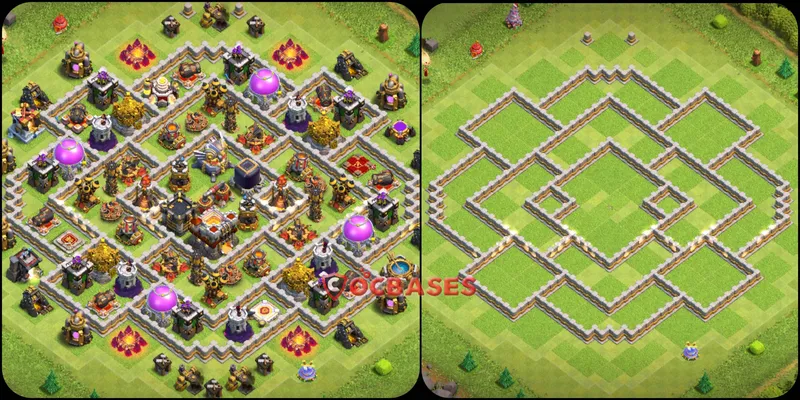 Town Hall 11 Base -hybrid – Layout id: 87a2f base layout