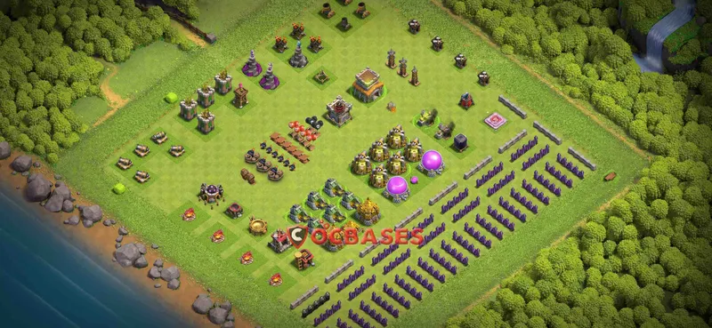 Town Hall 8 Base -progress base – Layout id: w2b4d base layout