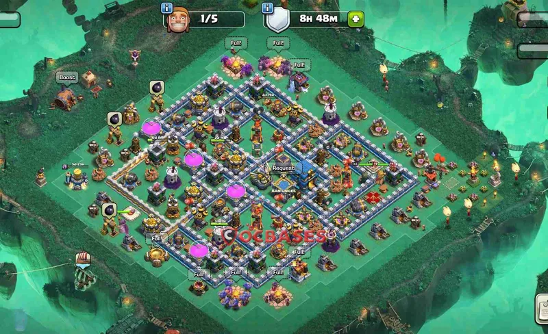 Town Hall 12 Base – Layout id: w8qul base layout