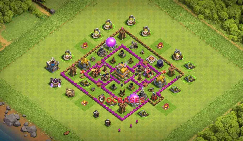 Town Hall 7 Base – Layout id: l2top base layout