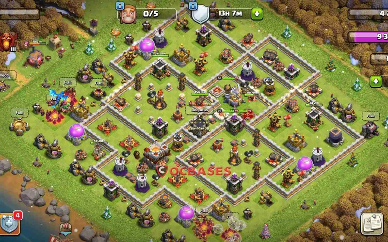 Town Hall 11 Base – Layout id: 6kbj1 base layout