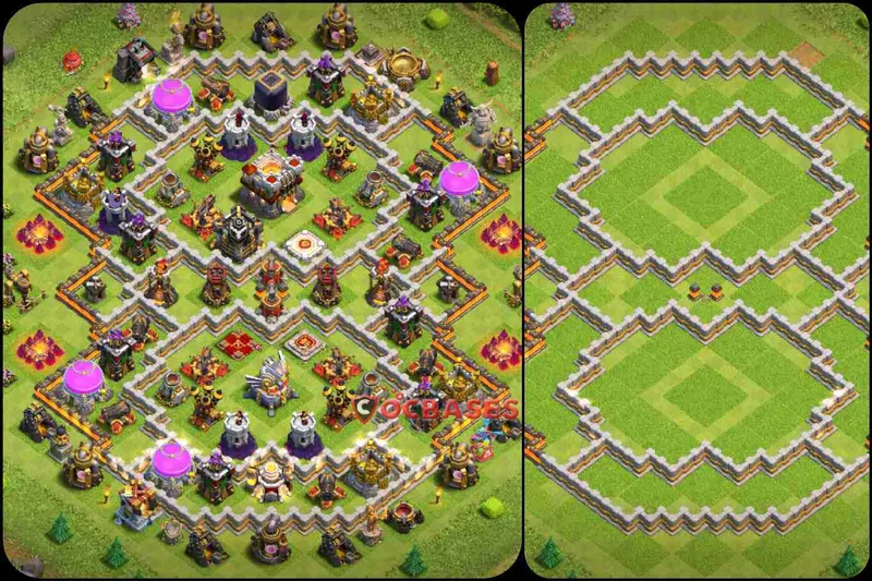Town Hall 11 Base – Layout id: 9714v base layout