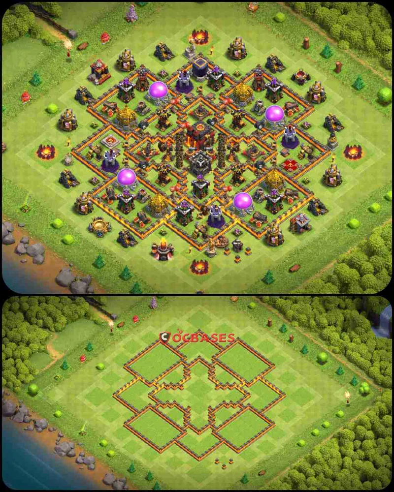 Town Hall 10 Base – Layout id: xoftn base layout