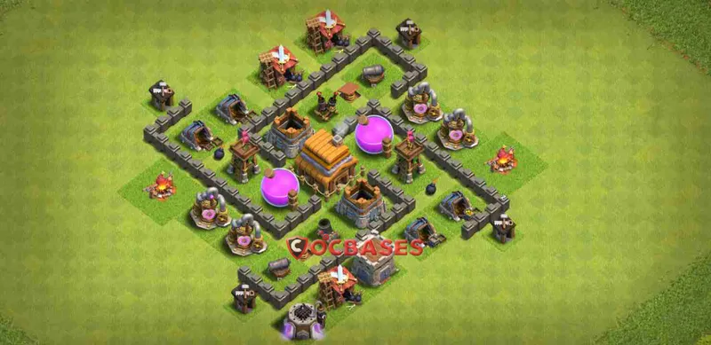 Town Hall 4 Base – Layout id: cdiab base layout