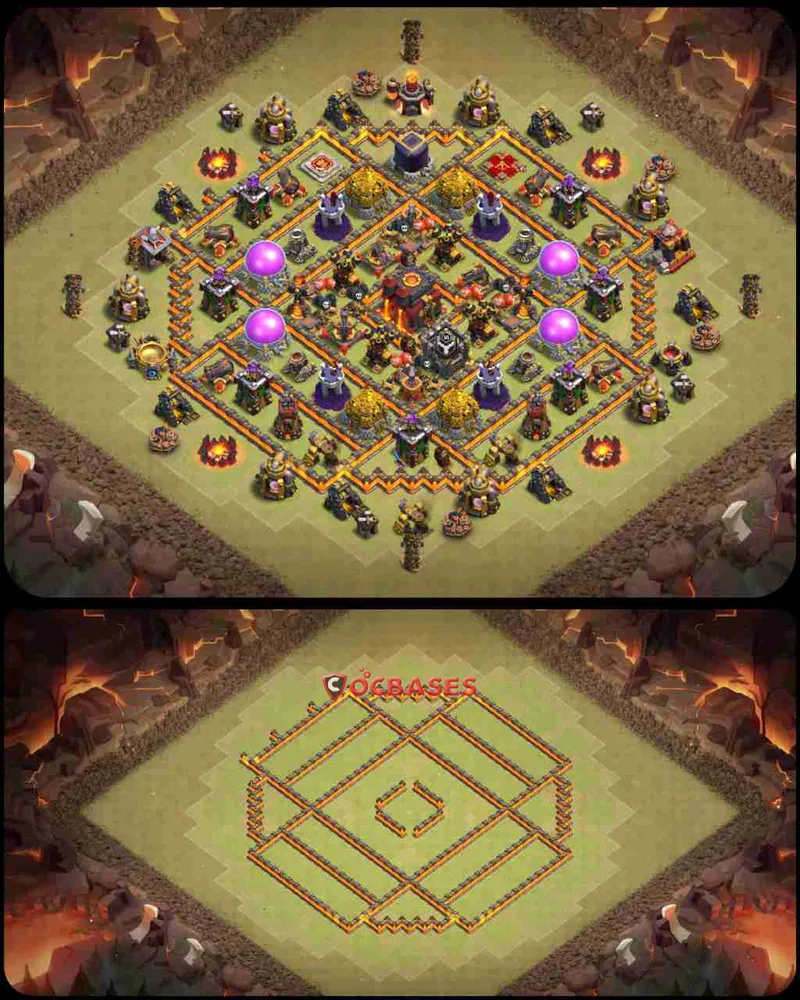 Town Hall 10 Base – Layout id: yaerl base layout