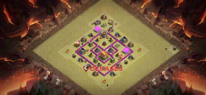 Town Hall 6 Base – Layout id: 29jqm base layout