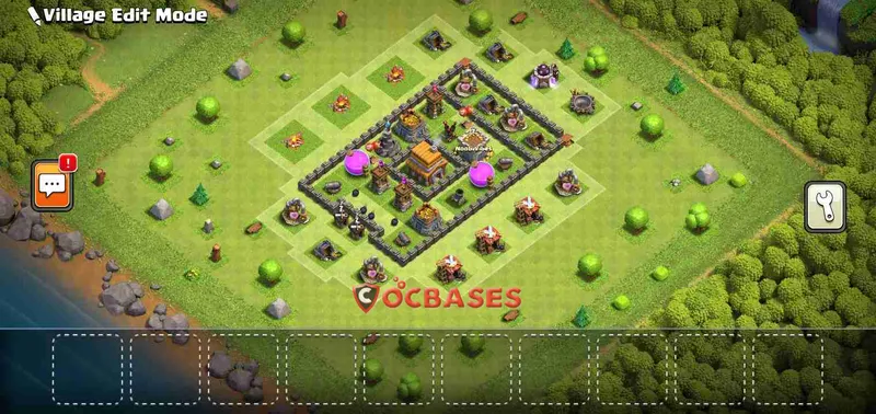 Town Hall 5 Base – Layout id: 4ek4q base layout