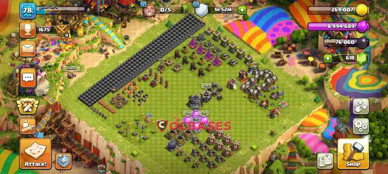 Town Hall 9 Base – Layout id: 1cv5g base layout